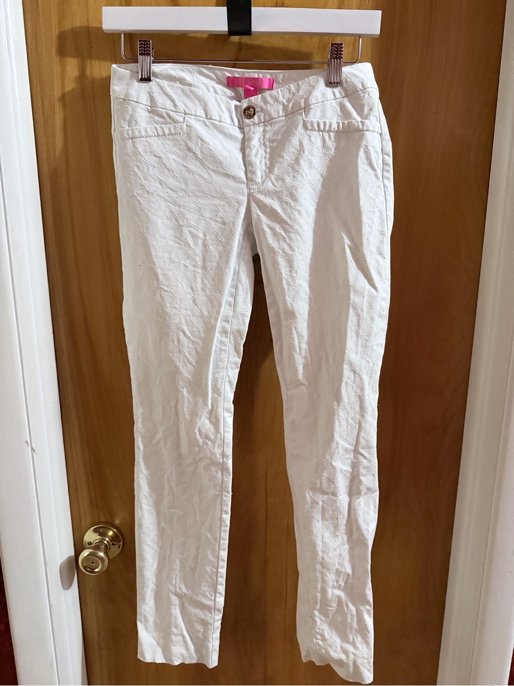Lilly Pulitzer White Textured pants Jeans size 0